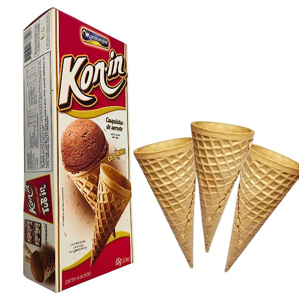 Casquinha de Sorvete Crocante Kon-In C/ 16 Un - Montevérgine