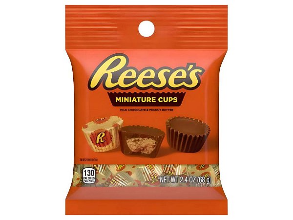 Chocolate Reese's Miniatures Cup Bag 68g - Importado