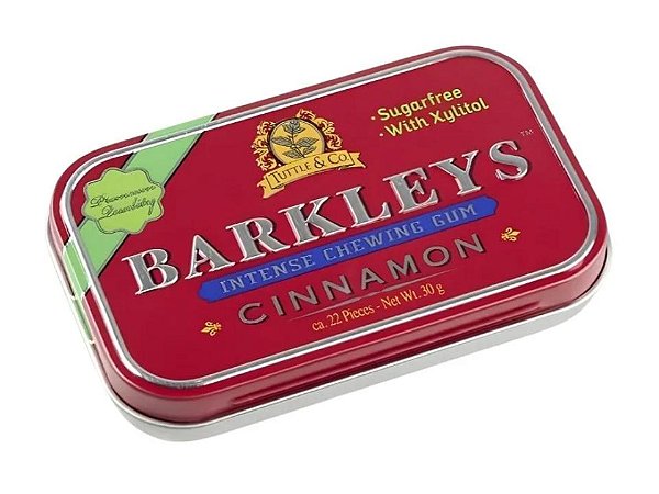 Goma de Mascar Barkleys Chewing Gum Cinnamon Xylitol - Importado