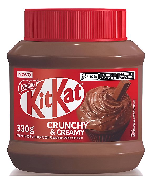 Creme Kit Kat Chocolate Crocante Crunchy & Creamy 330g Nestlé