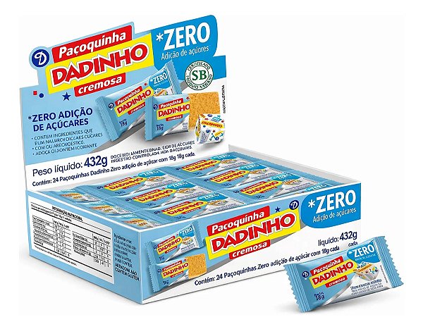 Paçoca Dadinho Diet Zero C/24 Und 18g
