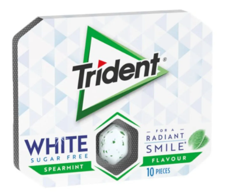 Chiclete Trident Dental Care White Spearmint 17g - Importado