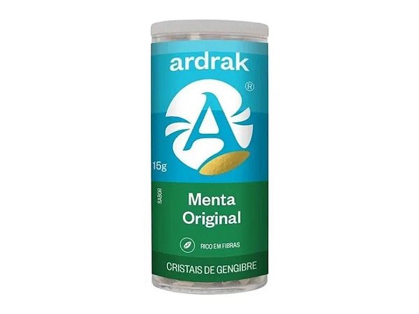 Cristais de Gengibre e Menta Tubo 15g - Ardrak