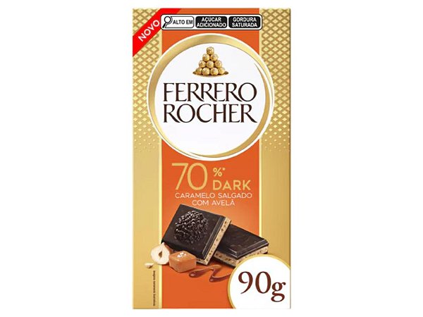 Ferrero Rocher Tablete Dark com Caramelo Salgado 90g