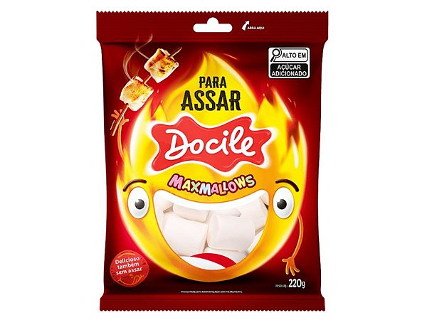 Marshmallow Para Assar Maxmalloows Docile 220g