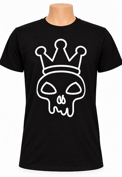 CAMISETA MASCULINA COROA VAZADA 2026 PRETA