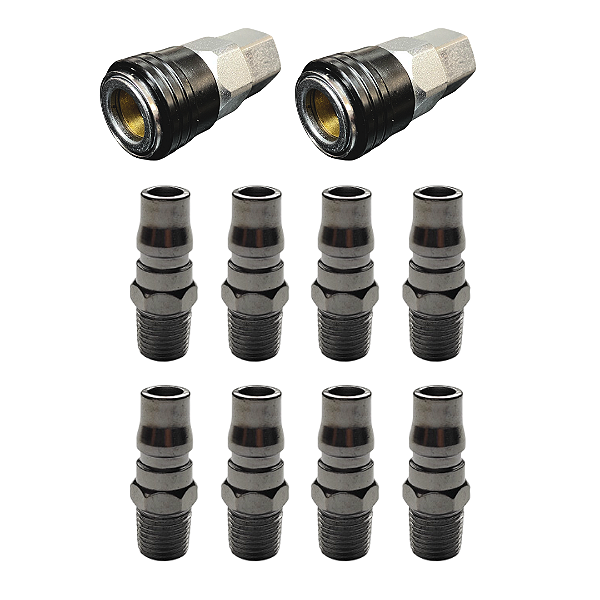 Conjunto Asiático: 2 Engates Rápidos e 8 Pinos