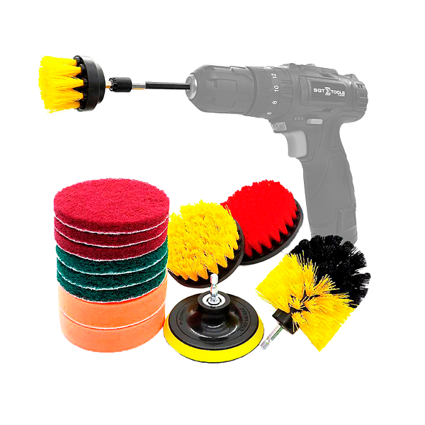 Jogo Escovas de Limpeza para Parafusadeira com 14 peças – Mc Pneumatic