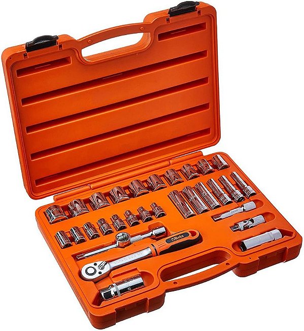 Jogo de Soquetes 30 peças Sextavado e Acessórios Quadra 3/8 Beta - 913A/C30