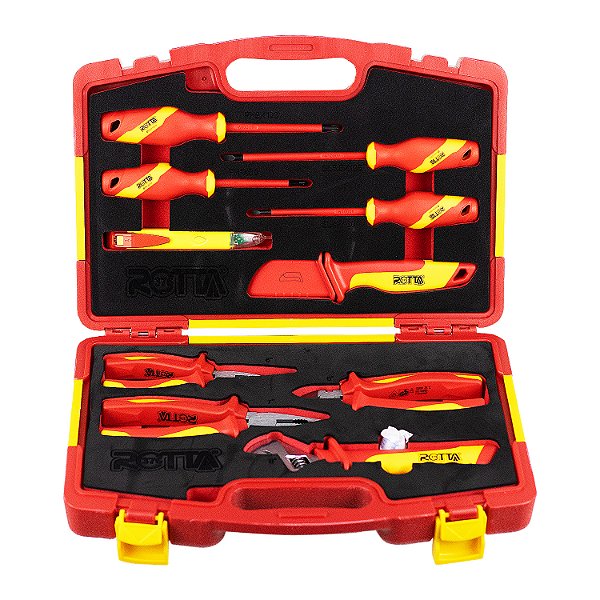 Kit 10 Peças VDE Ferramentas Isoladas 1.000V Rotta - 700766