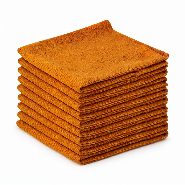 Kit 10 Toalhas Microfibra Sem Costura 40x40 Laranja Uso Geral Sigma Tools - 1801010501