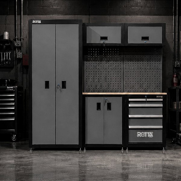 Armário Modular de Parede para Oficina com Bancada Rotta - 3699