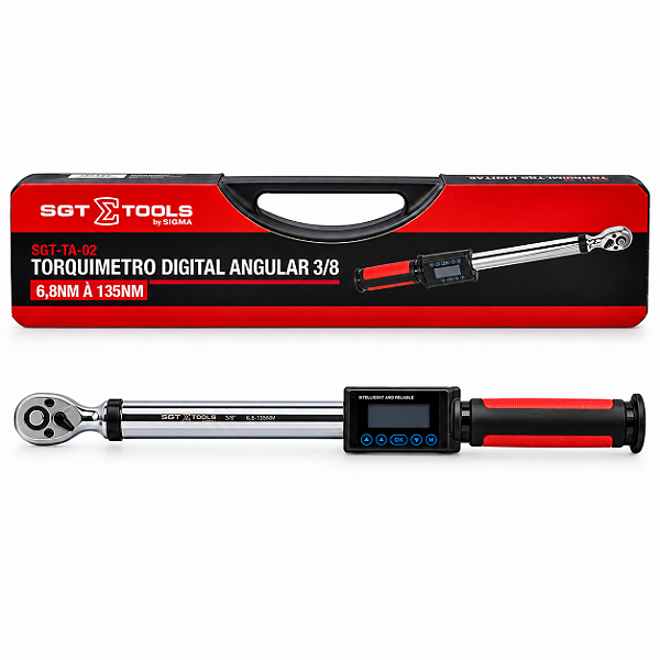 Torquímetro Digital 3/8" Angular 6,8 a 135Nm Sigma Tools - SGT-TA-02