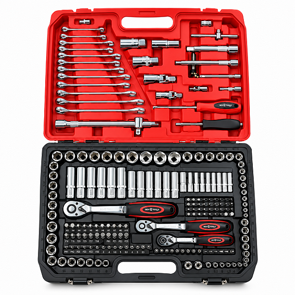 Jogo de Ferramentas com 216 Peças (1/4, 3/8, 1/2") Sigma Tools - 0699940049