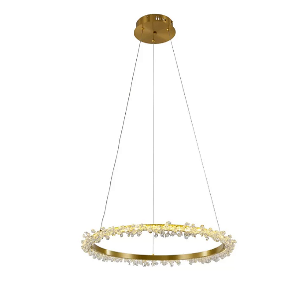 Pendente Lustre Aster Dourado 60x8cm 28W 3000K - OC024G