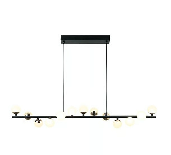 Pendente Lustre Fuxico Dourado 95x17CM 15x2W 3000K - JU007