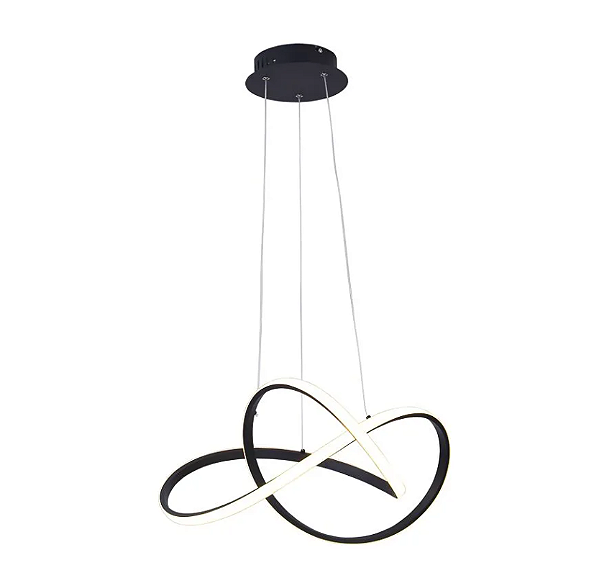 Pendente Lustre LED Fluire 55x24cm 3000K - Sb001b
