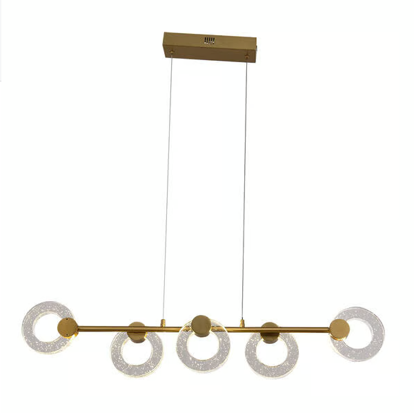 Pendente Lustre Oggi Dourado 101x15x38cm 10xG9 - Oc015