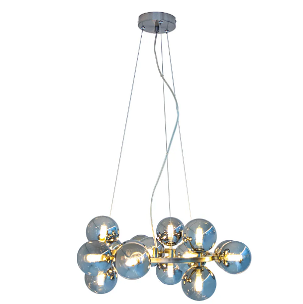 Pendente Lustre Halo Niquelado 56x24cm 15xG9 JO004NK