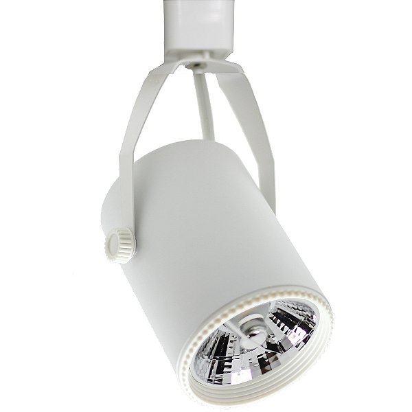 Spot p/ Trilho Usual 1xAr70 Gu10 Branco Metal SKY-214BR