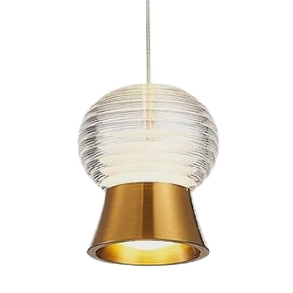 Pendente Bambini Bronze E Transparente (d)9,5cm (a)1cm 1x8w