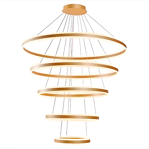 Pendente Led 100cm 188W 3000K Aluminio Dourado - DCD03091D