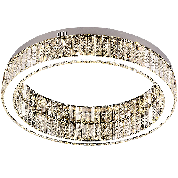 Plafon Led 60cm 24W 2400Lm 3000K Inox Cromado DCX00830D