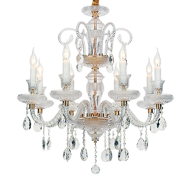 Pendente Elysee 72x78cm 8xE14 Vela Dourado BK5308