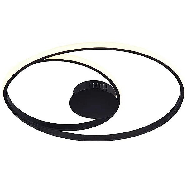 Plafon Led Órbita 54x2cm 35W 2060Lm 3000K Preto GD007SB