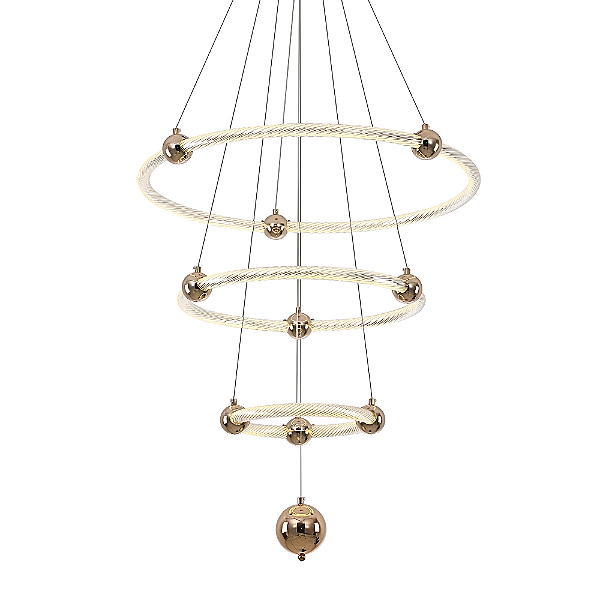 Pendente Led Mondo 70x7cm 71W 5600Lm 3000K Dourado KA002