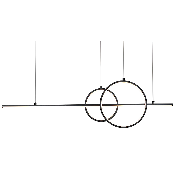 Pendente Led Anima 4x91x30cm 32W 1600Lm 3000K Preto KA006B