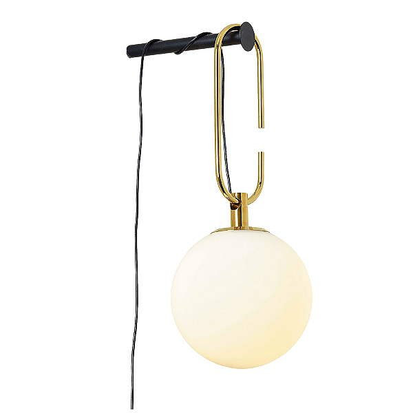 Arandela Parede Mob 48x20x12cm E14 Vela Preto Dourado  YD004