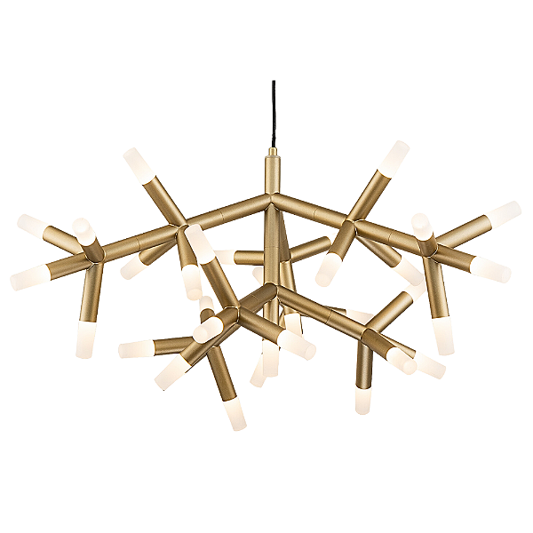 Pendente Led Manacá 92x47,5cm 34x3W 6120Lm 3000K Dourado BD003M