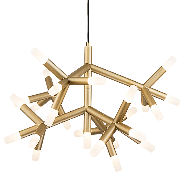 Pendente Led Manacá 72x42cm 25x3W 4500Lm 3000K Dourado BD003S