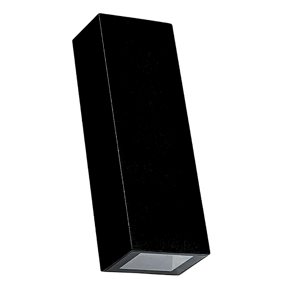 Arandela Parede Led Quadra 4,2x3,2x12cm 2x2,5W 150Lm 3000K Preto IP65 DL157B