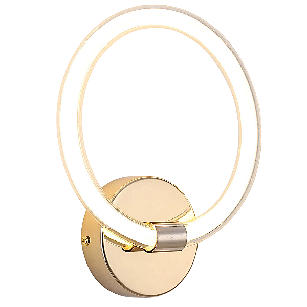Arandela Parede Led Puro 23x20x5,5cm 9W 290Lm 3000K Dourado KA007