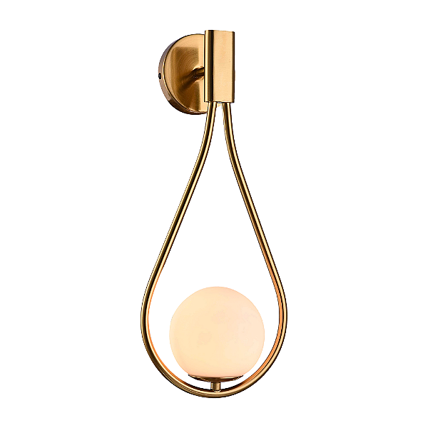Arandela Parede Pingo 20x42cm G9 Halopin Bronze Branco  TR002