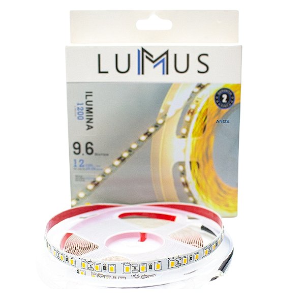 Fita Led 9,6W/M 12v 120Leds Flexivel Rolo 5 metros