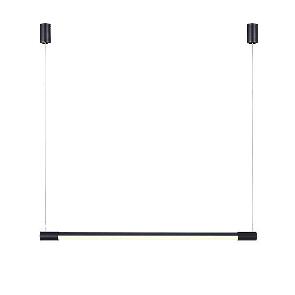 Pendente Led Tec 12W 3000K 760Lm 2,2x60Cm Preto IP20 GD012SB