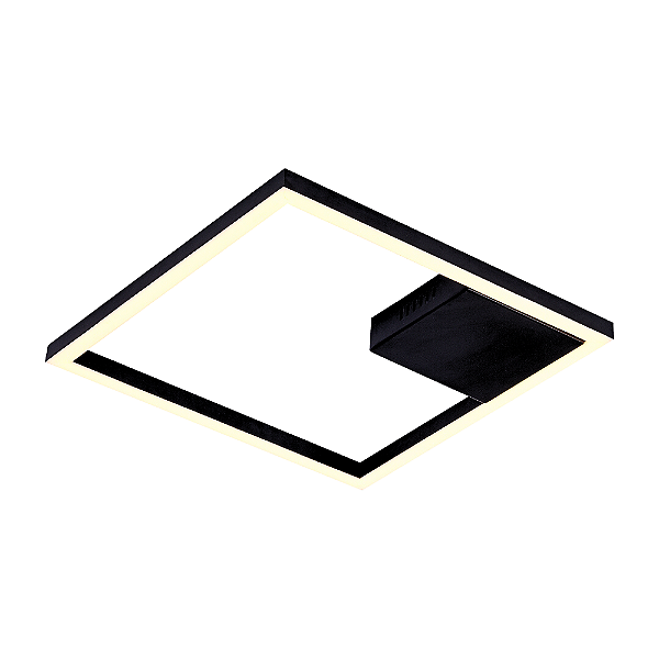 Plafon Led Tec 30W 3000K 1790Lm 40x40x4Cm Preto IP20 GD014B