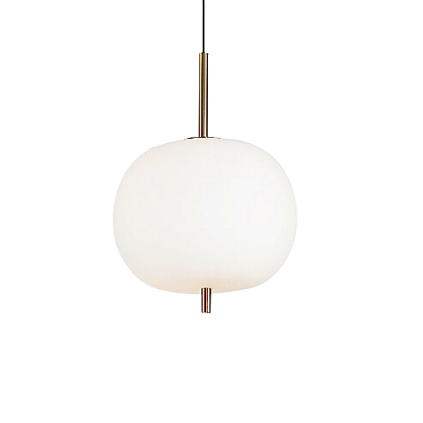 Pendente Tres E27 Bulbo 30x42,5Cm Dourado Branco IP20 HC016G