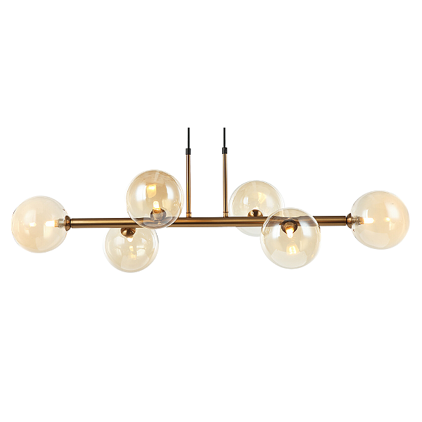 Pendente Abaporu 6xG9 Champanhe 95x31x28Cm Bronze IP20 HL003G