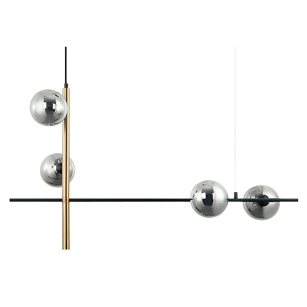 Pendente Bambu 4xG9 Bronze 29x92x53Cm Preto IP20 HL019