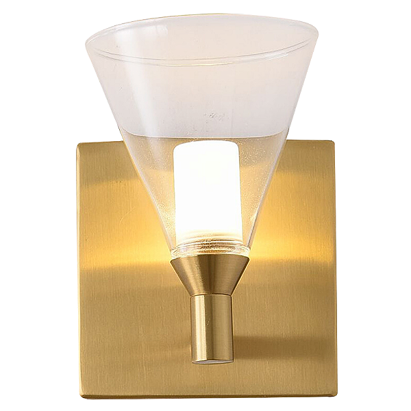 Arandela Parede Led Cálix 3W 2700K 225Lm 16x10x13Cm Dourado IP20 OC020