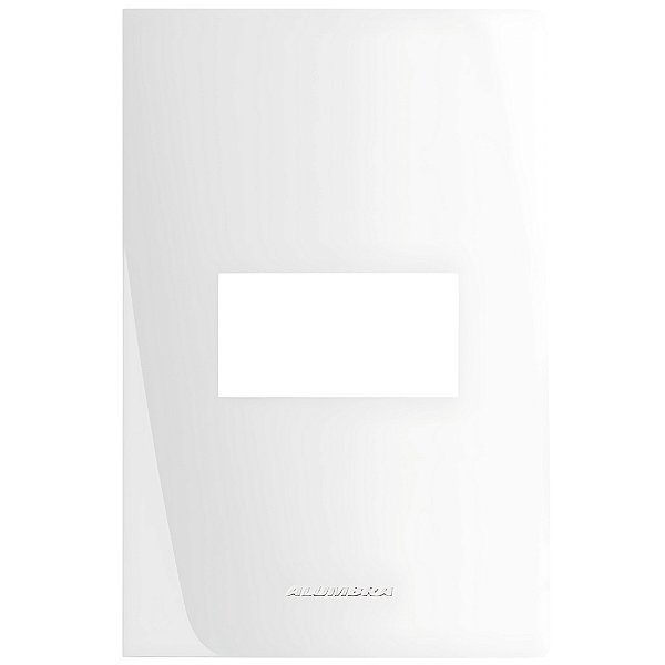 Placa 4x2 Com Suporte 1 Modulo Branca 85000