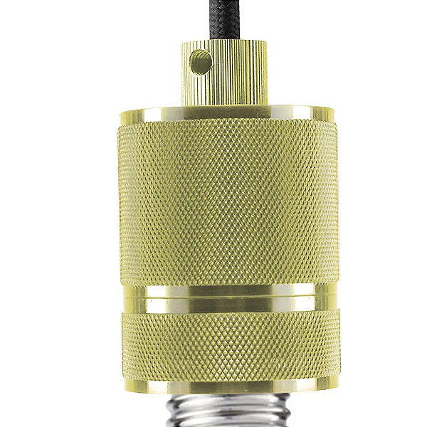 Pendente Socket 1xE27 Bulbo Max 40W Dourado DA002B