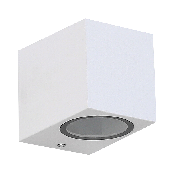 Arandela Dots Square 7,2cmx9,5cmx8cm 1xGU10 Mr16 Max 50W Branco Ip65 DL162W