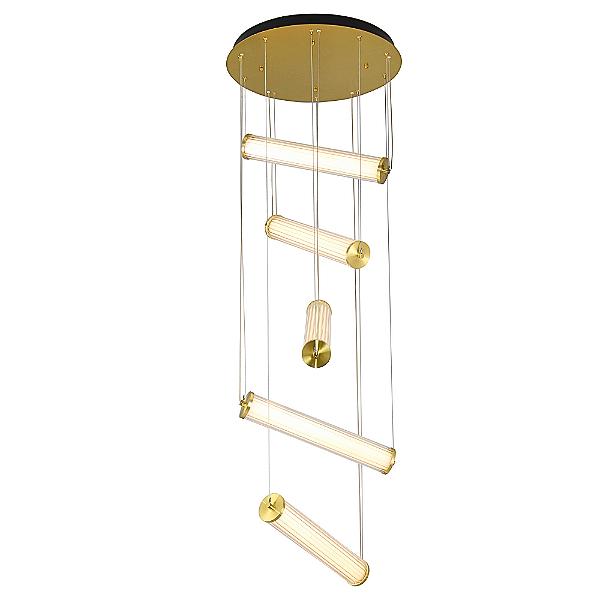 Pendente Led Lampe 3000K 3750Lm 50cmx190cm Bronze Transparente HC002