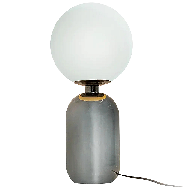 Abajur Cuíca Cromo 20cmx43cm Bulbo Max 40W Branco Negro HL020B