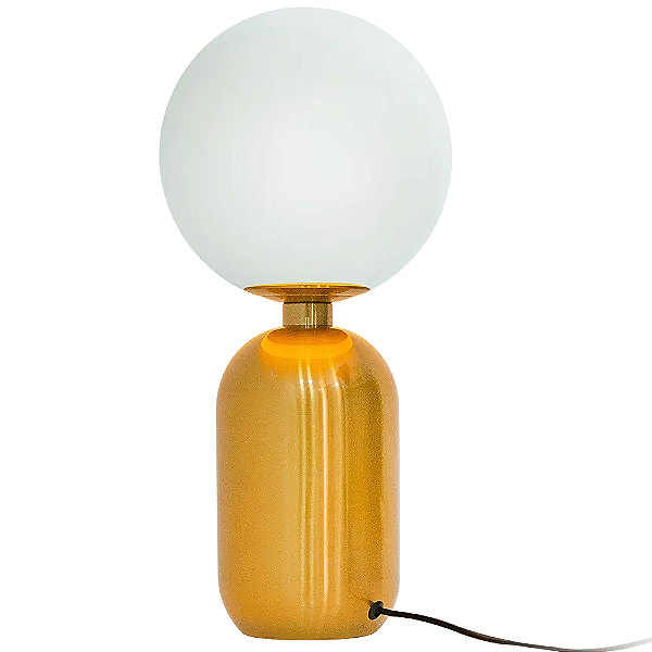 Abajur Cuíca 20cmx43cm Bulbo Max 40W Dourado Branco HL020G